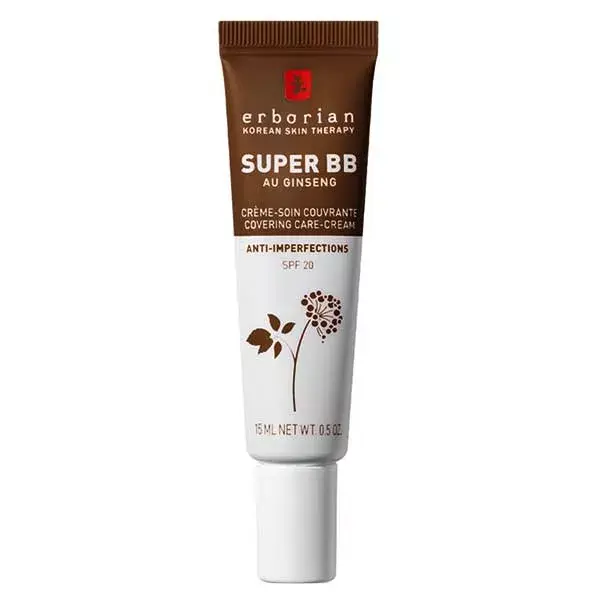 Erborian Super BB Cream - Tratamento anti-imperfeições com cobertura FPS 20 Chocolate 15ml