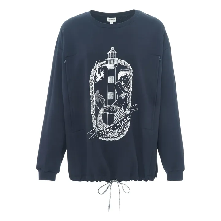 Tajinebanane Sweat d'allaitement Mère-made | Bleu marine