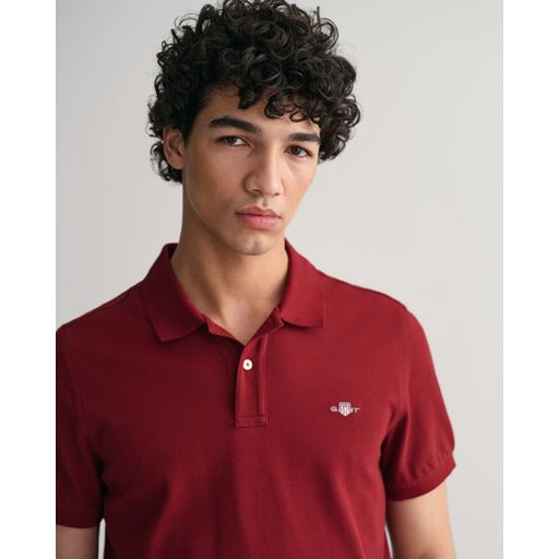 GANT Shield Piqué Polo T-shirt, Plumped Red, 3XL