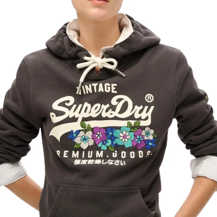 Superdry Vintage Logo Floral Hoodie Dames