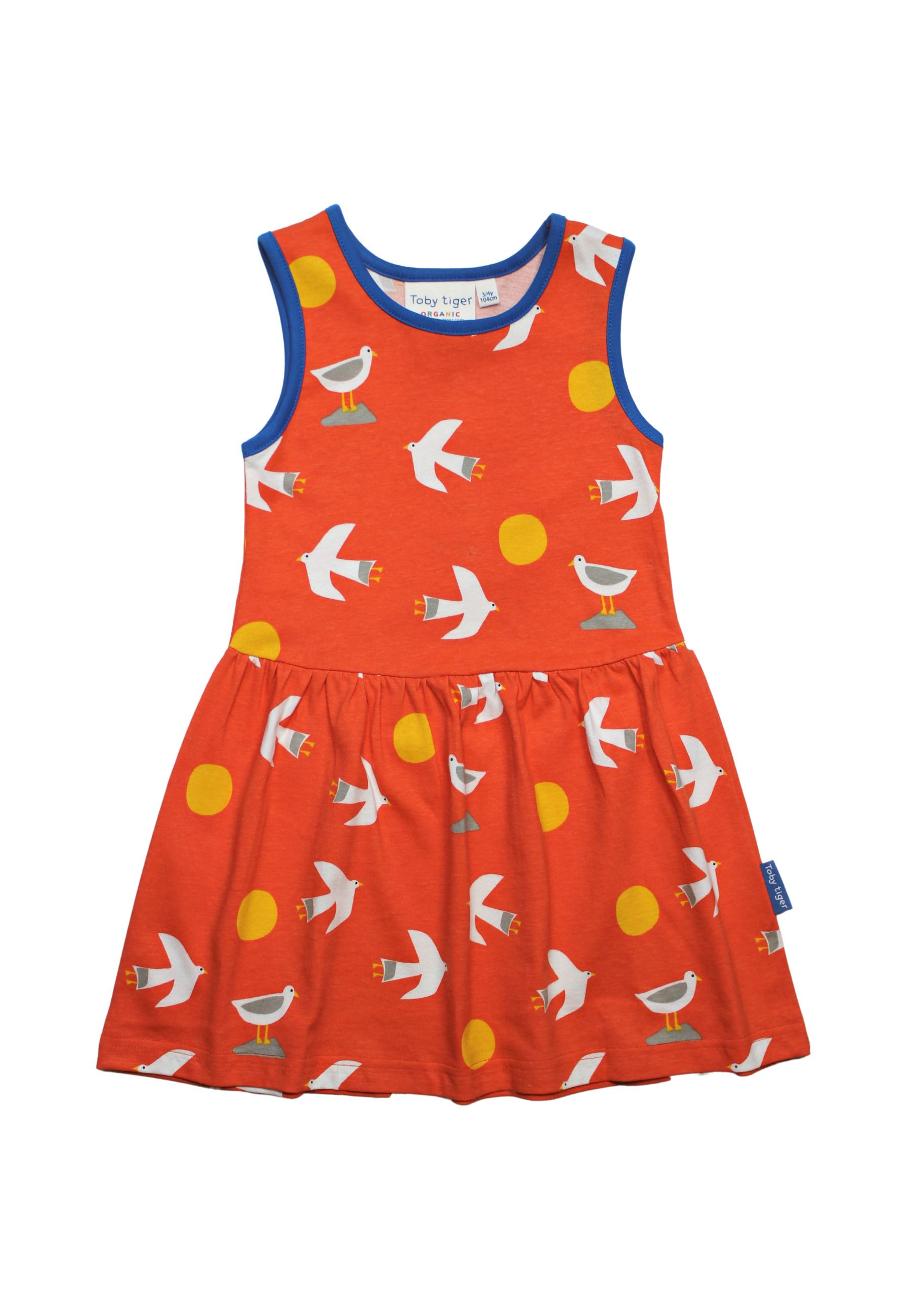 Toby Tiger Sommerkleid aus Bauwolle mit Möwen Aufdruck