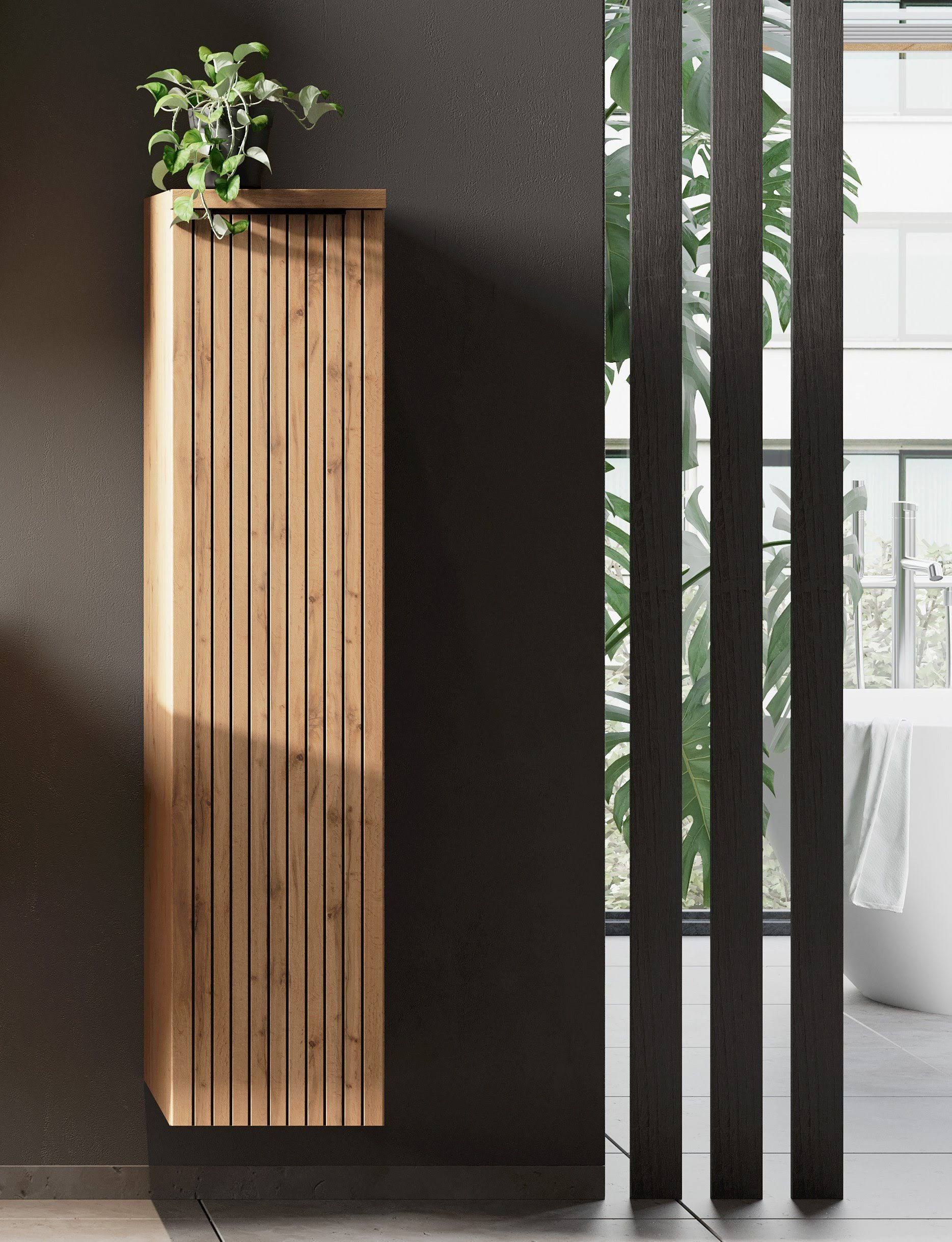 Midischrank WELLTIME braun B:30cm H:130cm T:35cm