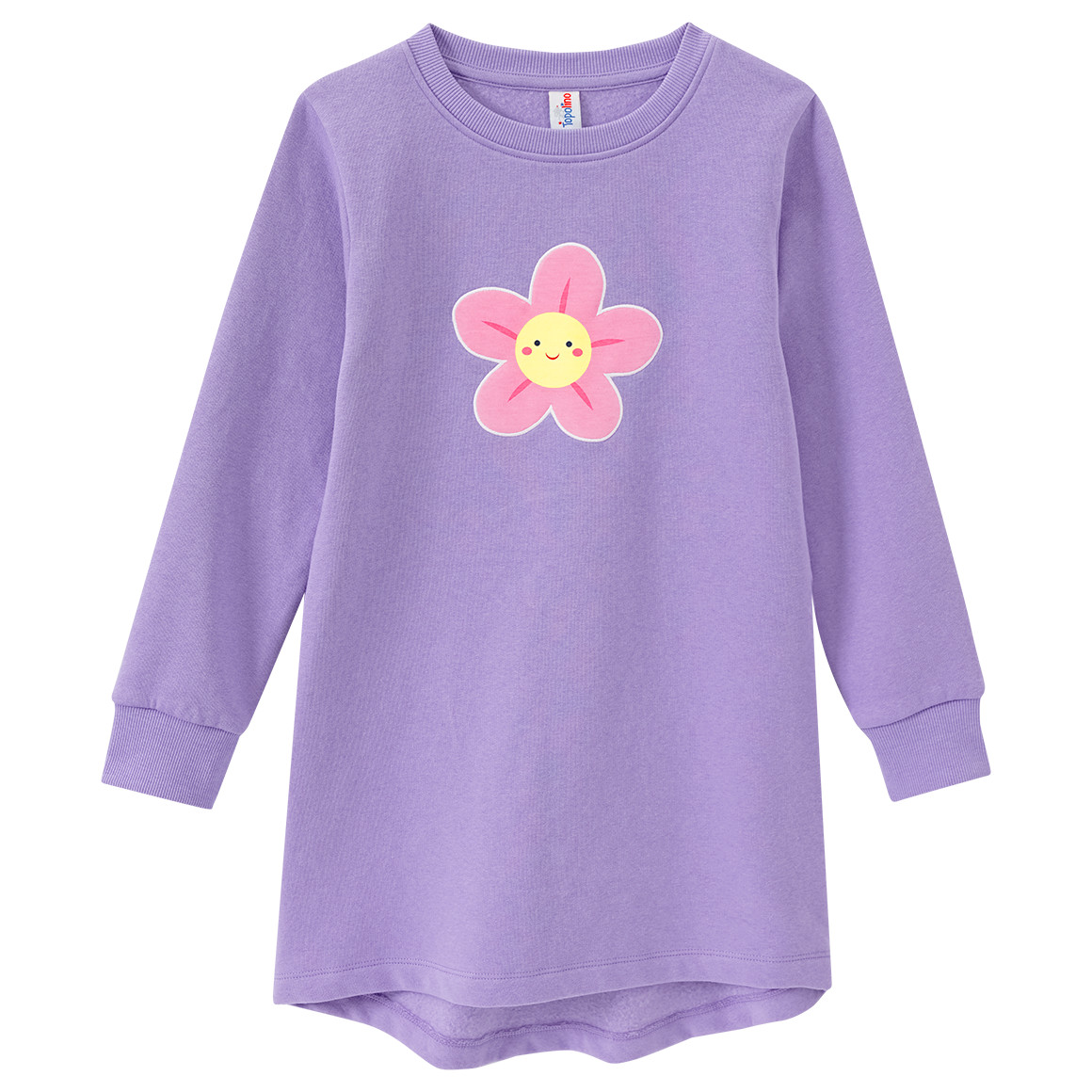 Topolino Mädchen Sweatkleid mit Blumen-Applikation helllila