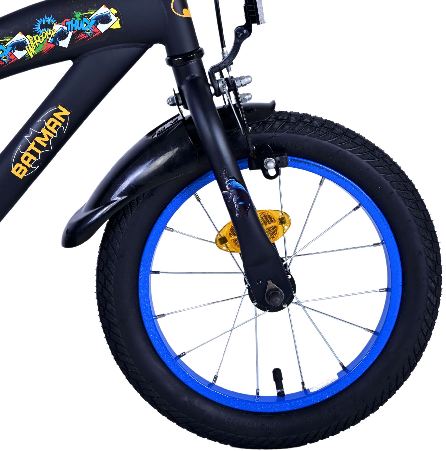Kinderfahrrad Batman für Jungen 14 Zoll Kinderrad in Schwarz