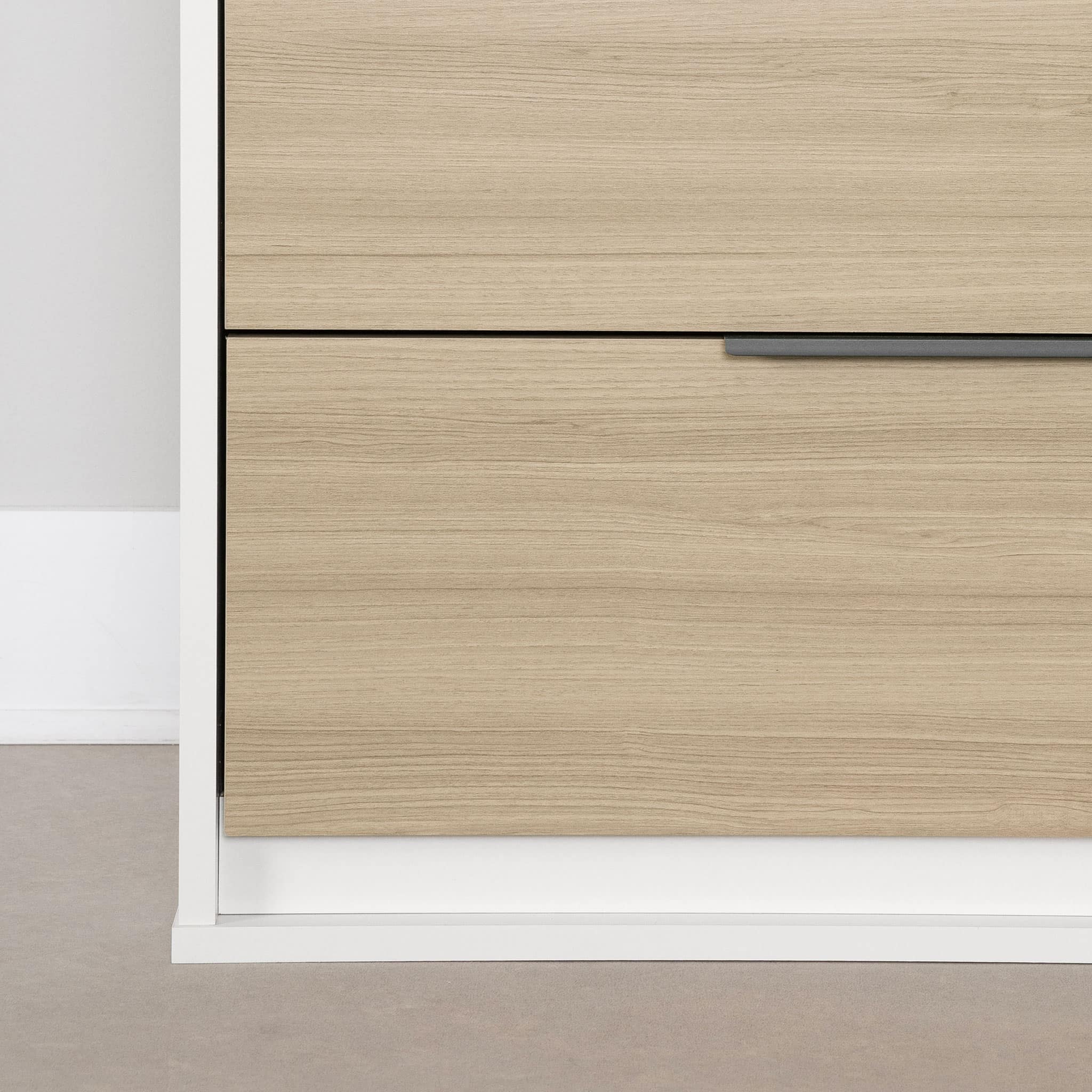 South Shore Commode 5 tiroirs - Hourra Orme naturel et Blanc
