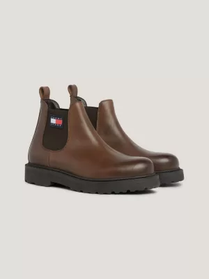 Botas de cano curto de couro