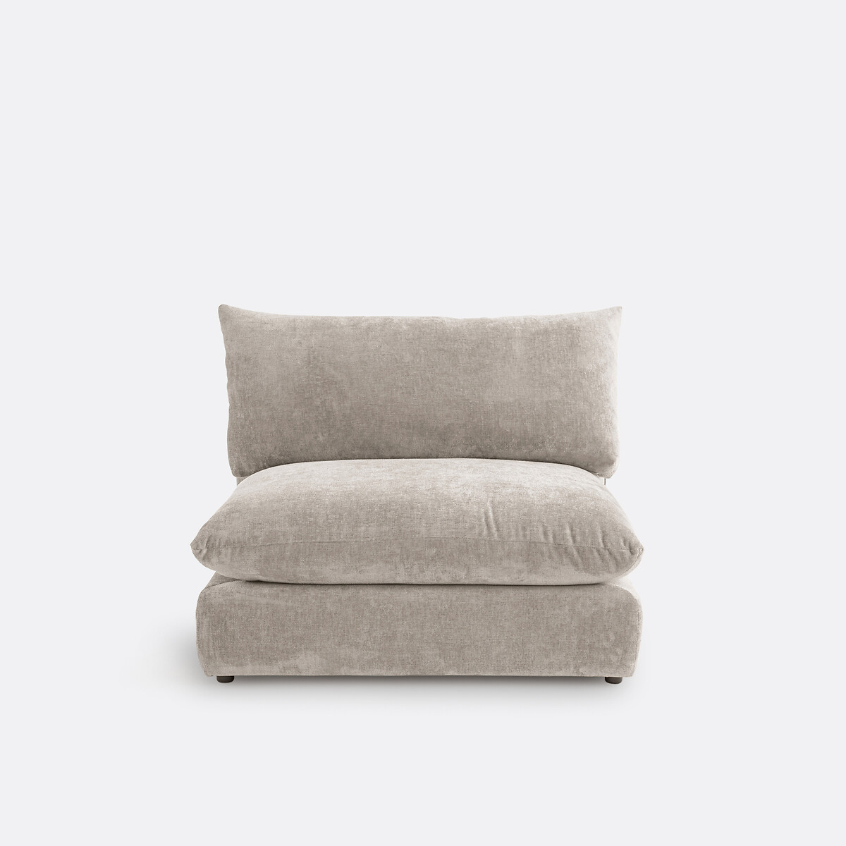 LA REDOUTE INTERIORS<br>Banco modular de getextureerd fluweel, Malo
