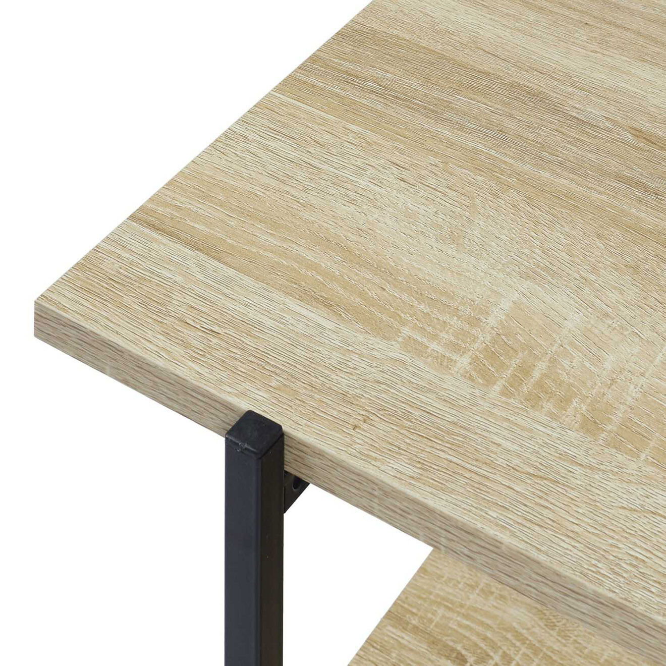 Home Deco Factory Banc TV Loka marron/noir - 115x45x35 cm
