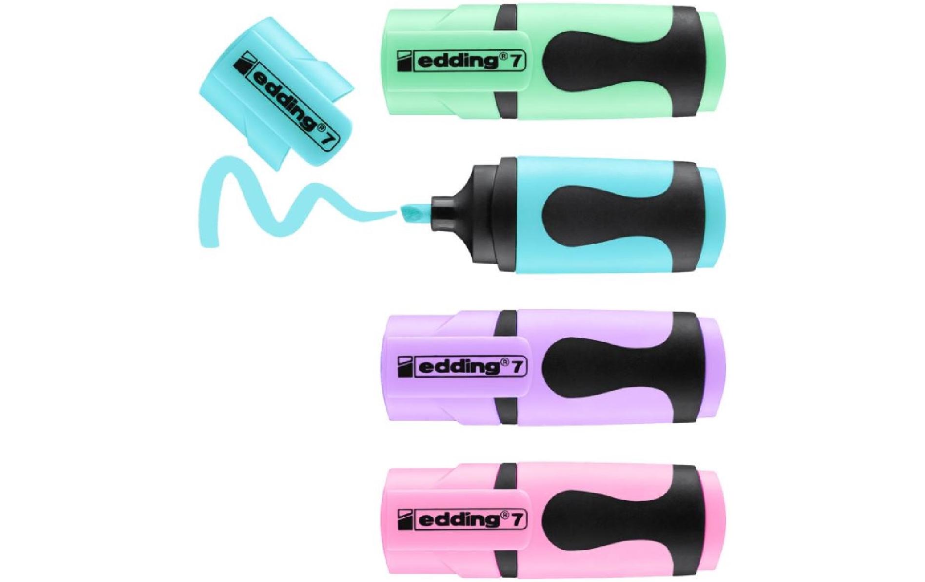 Textmarker Mini 7 Pastel 4 StückMarker-Set in einem wiederverschliessbaren Etui