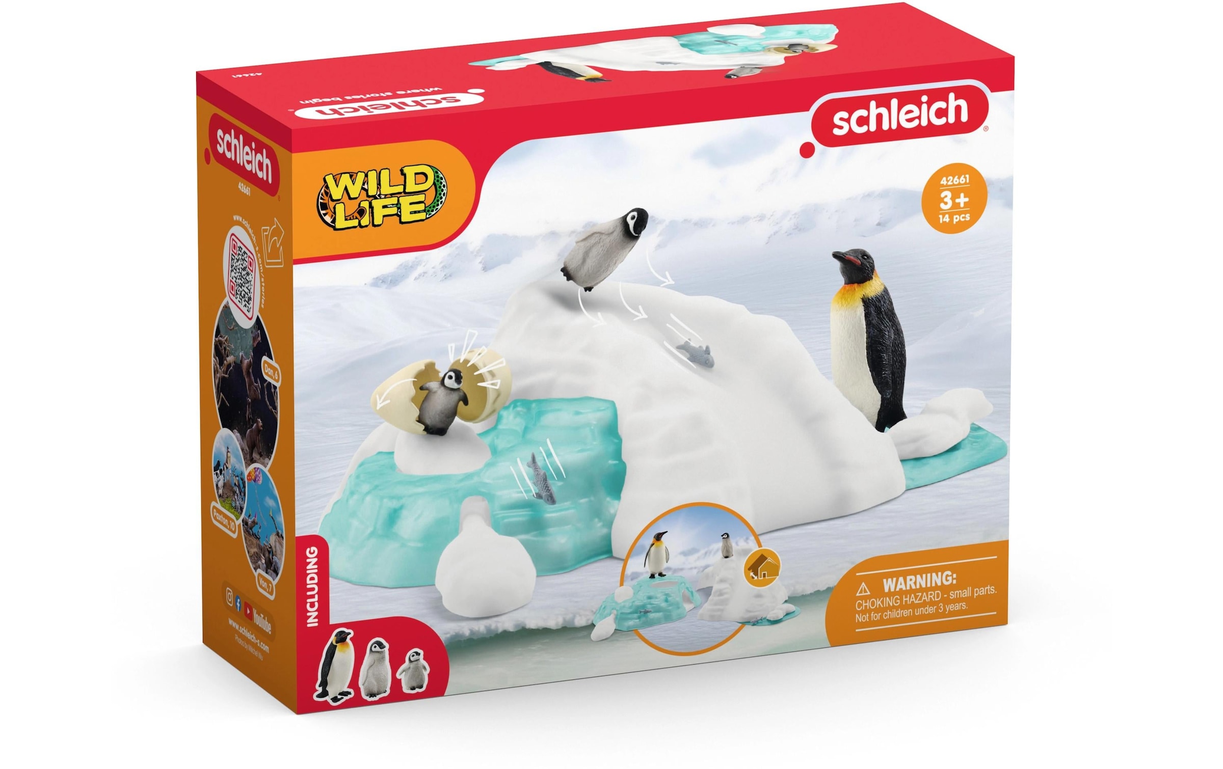 Schleich® Spielfigur »Pinguin-Familienspass«