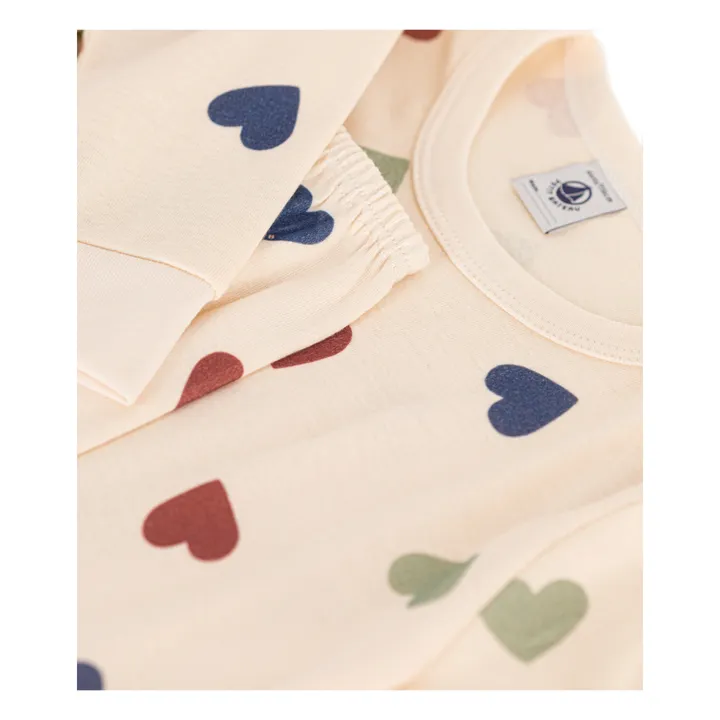 Petit Bateau Ensemble Pyjama Mamie Cœurs | Beige