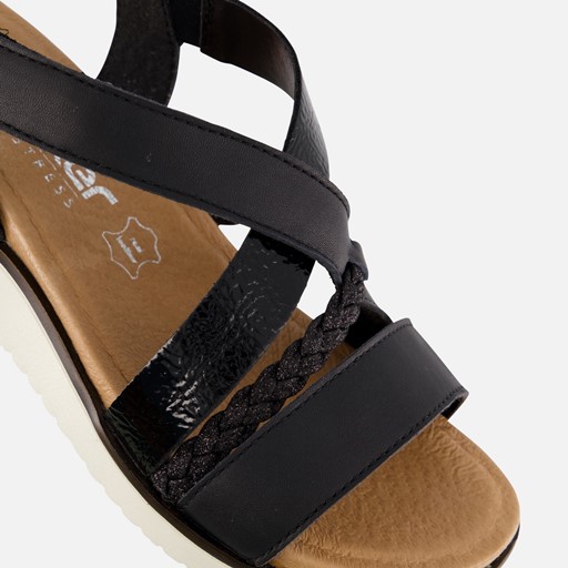 Rieker Sandalen zwart Synthetisch
