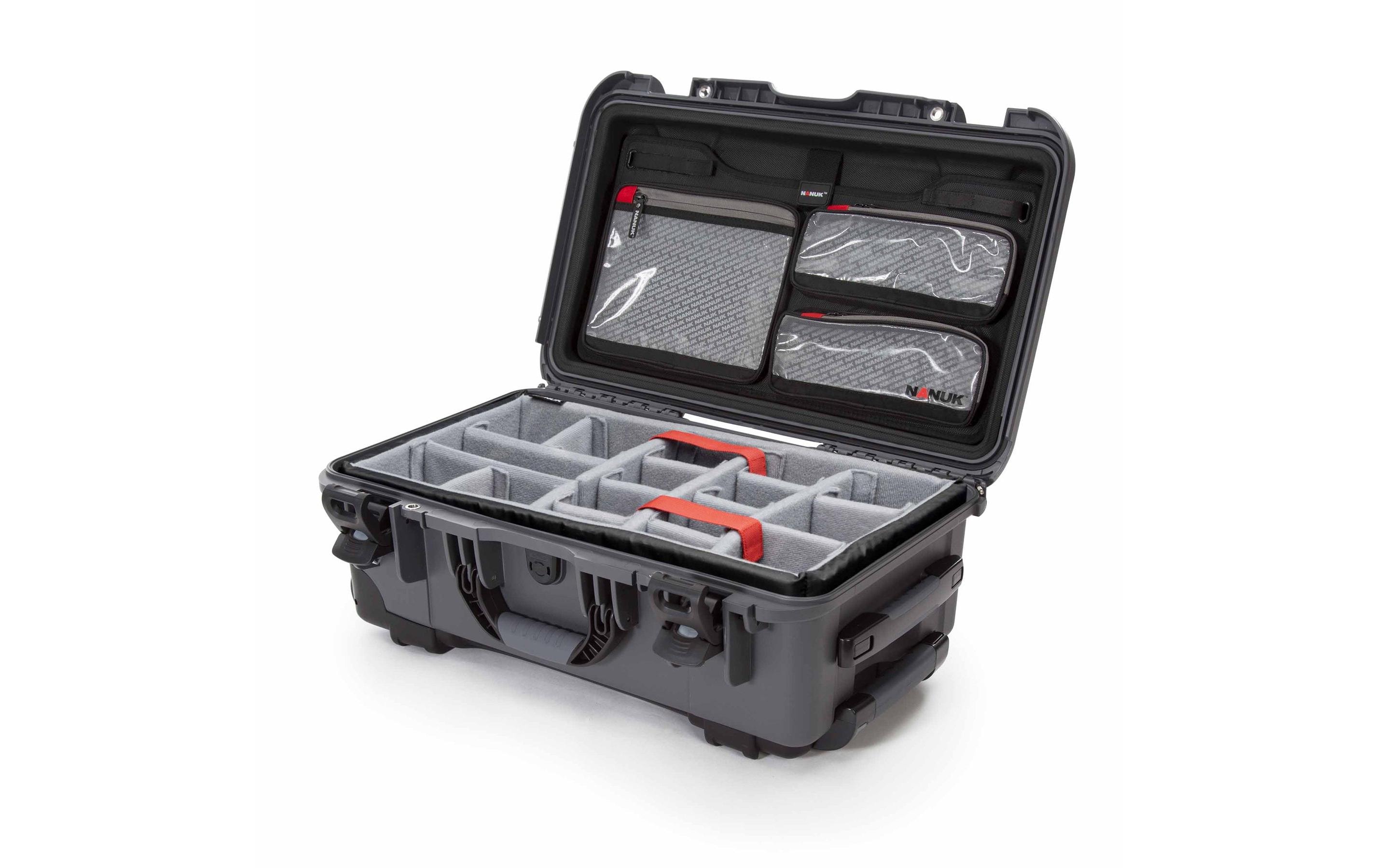 Kunststoffkoffer 935 - TW+DO Graphit<br>Leichter, wasserdichter und robuster Hartschalenkoffer mit Trennwand und Deckelorganisator