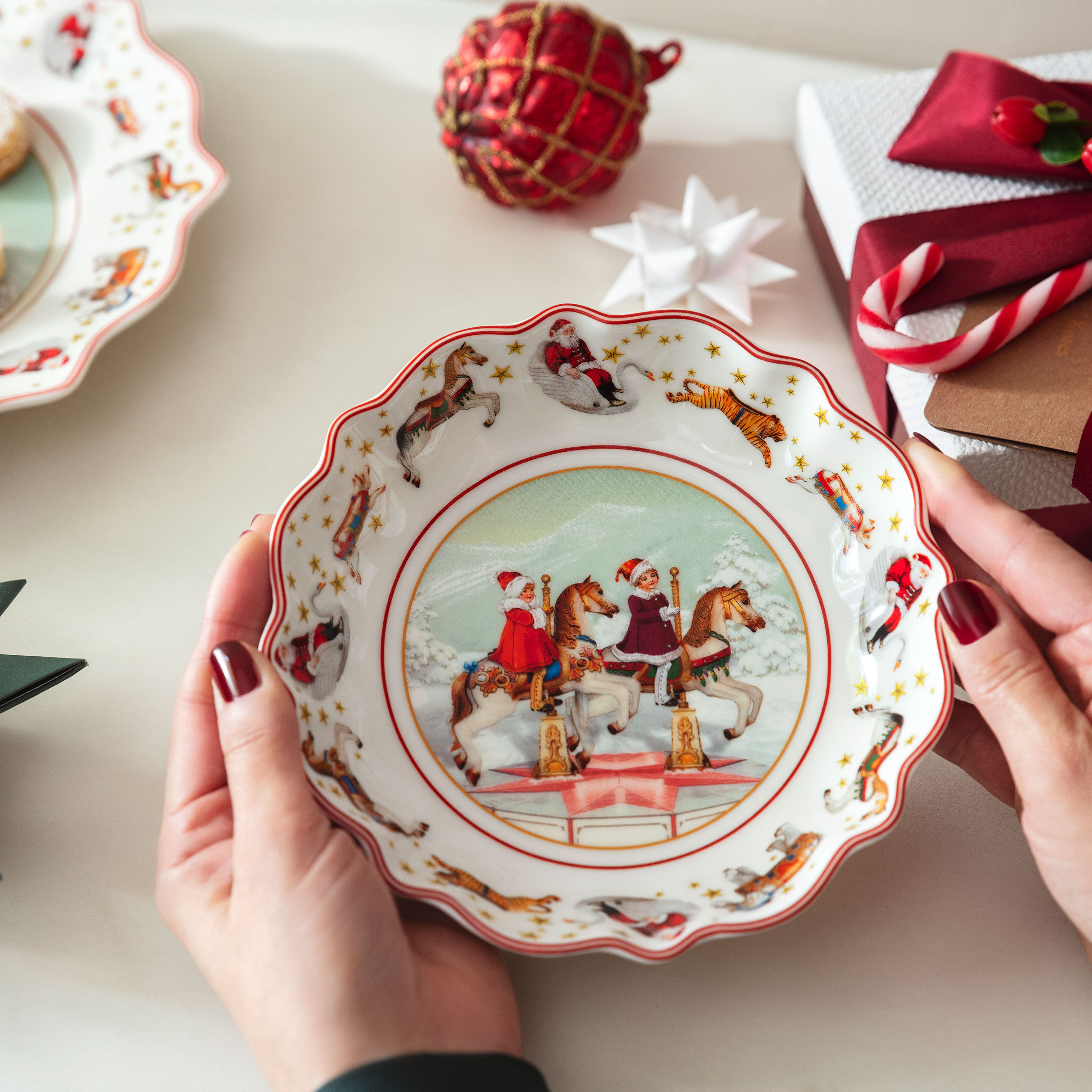 Annual Christmas Edition Bowl , Multi-colored, , 5.1 oz, Premium Porcelain