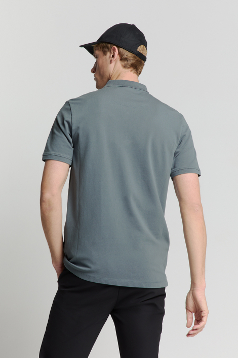 NO-EXCESS blauwe heren polo
