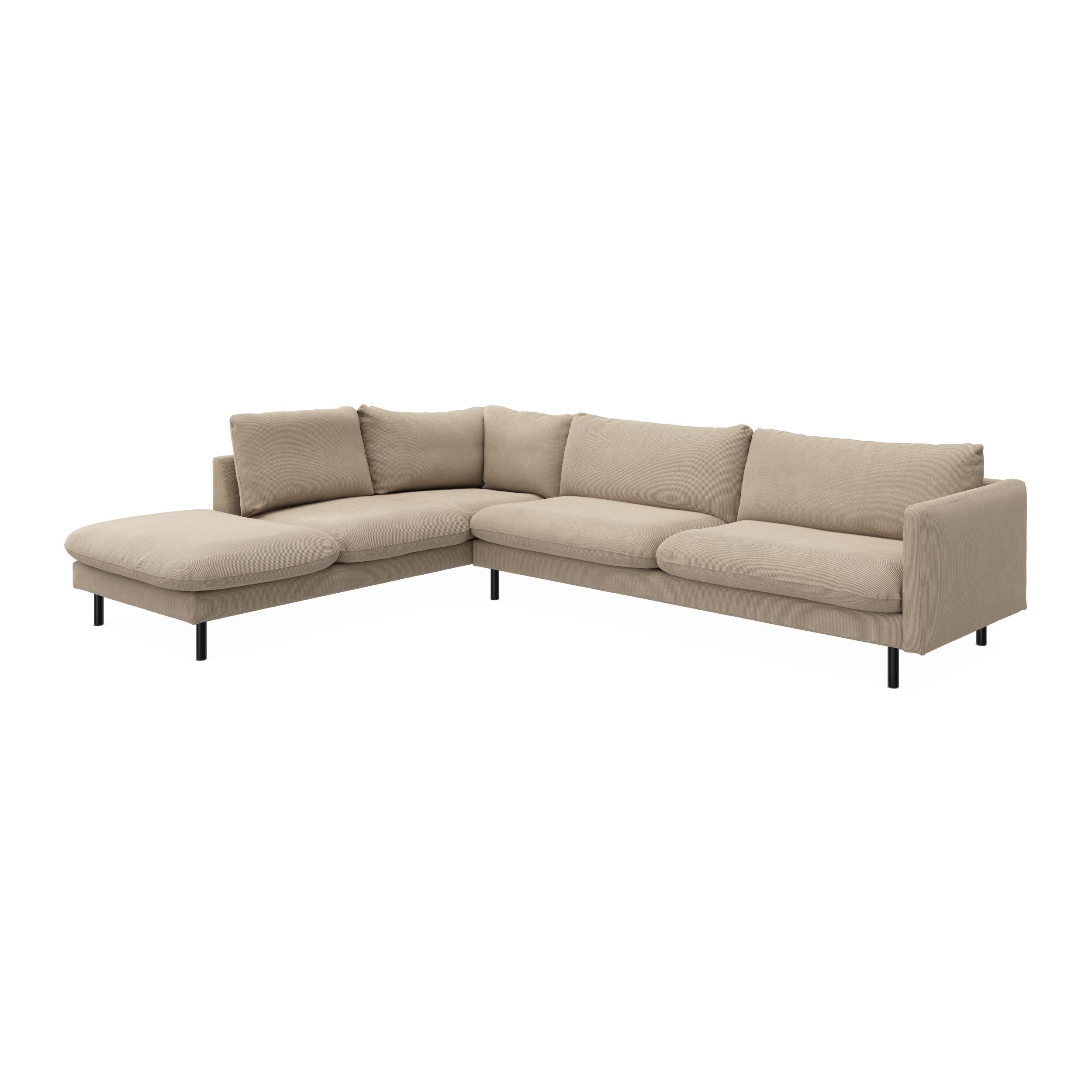 Bjorn venstrevendt sofa med pufafslutning