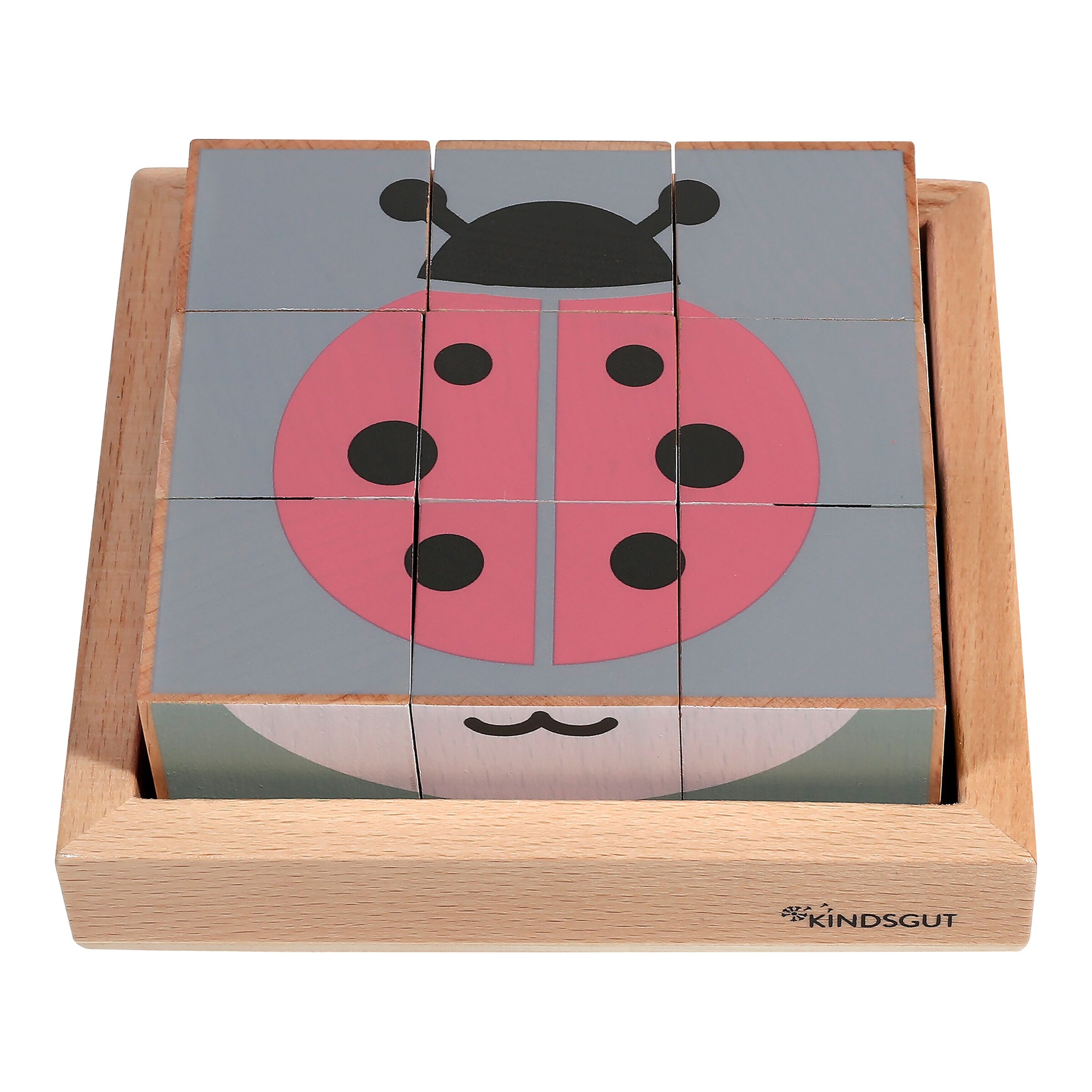 Kindsgut Holzwürfel-Puzzle Tiere
