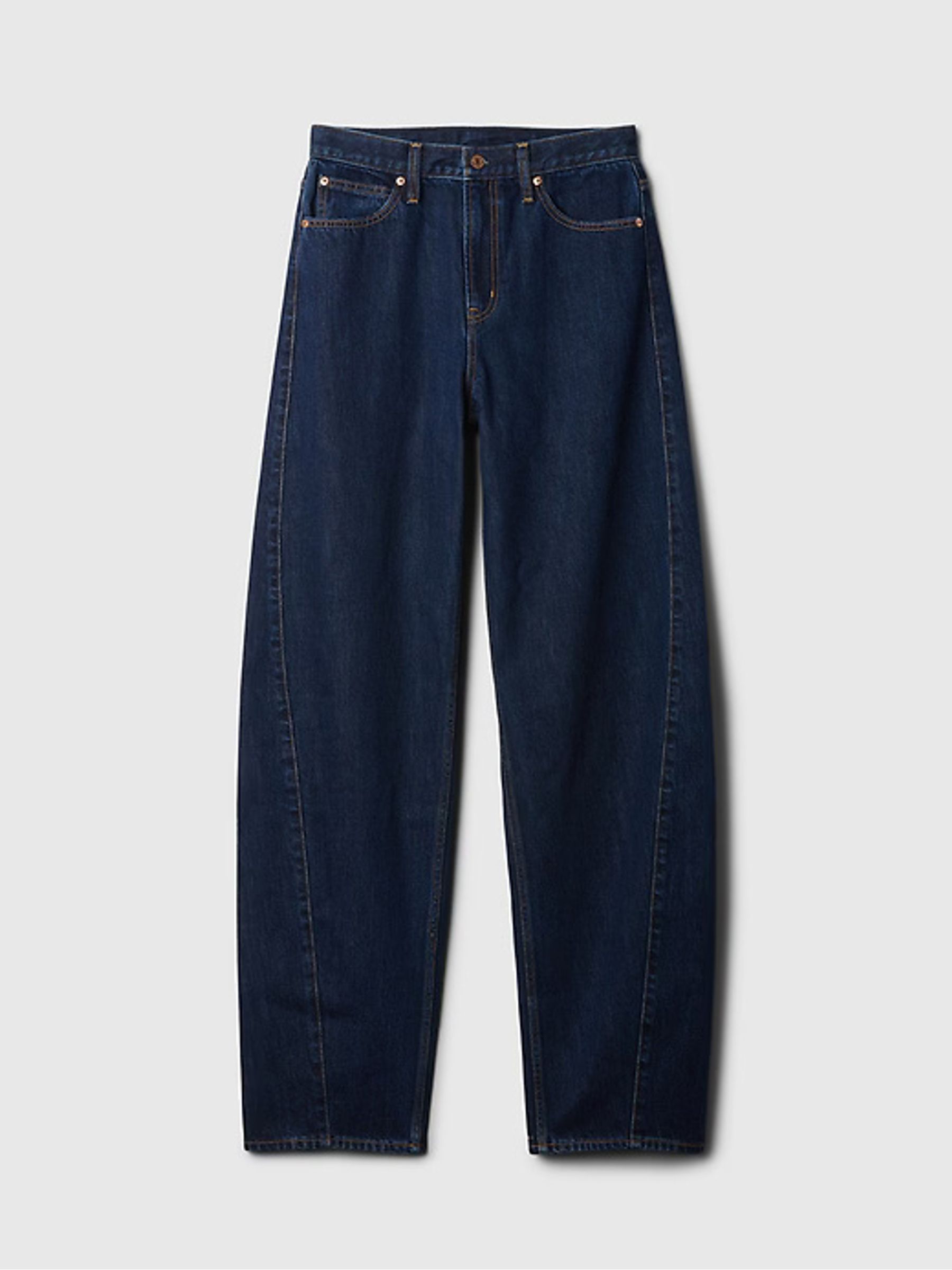 Donker indigo - Gap jeans met hoge taille en toelopende pijpen