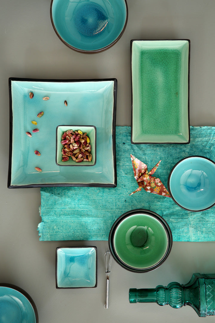 Tokyo Design Studio  Sushi sæt, Glassy Turquoise - 8 dele