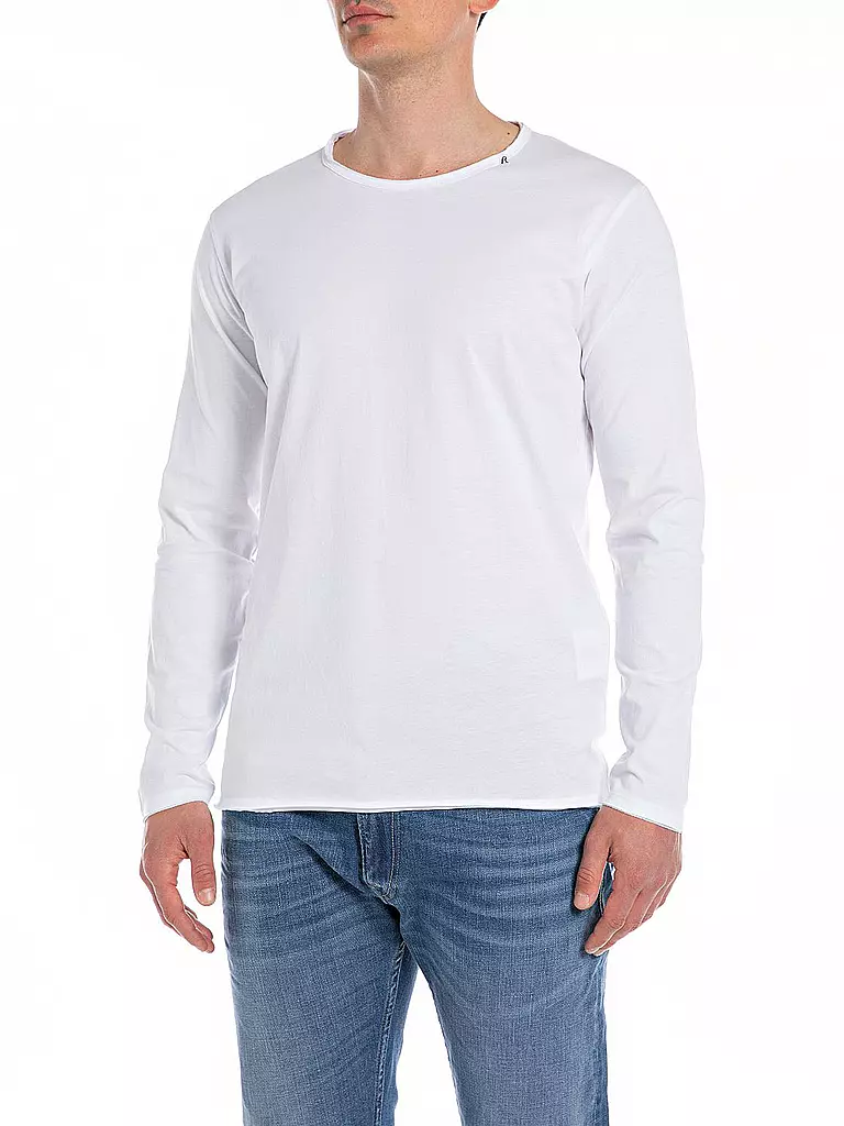 REPLAY Langarmshirt  weiss
