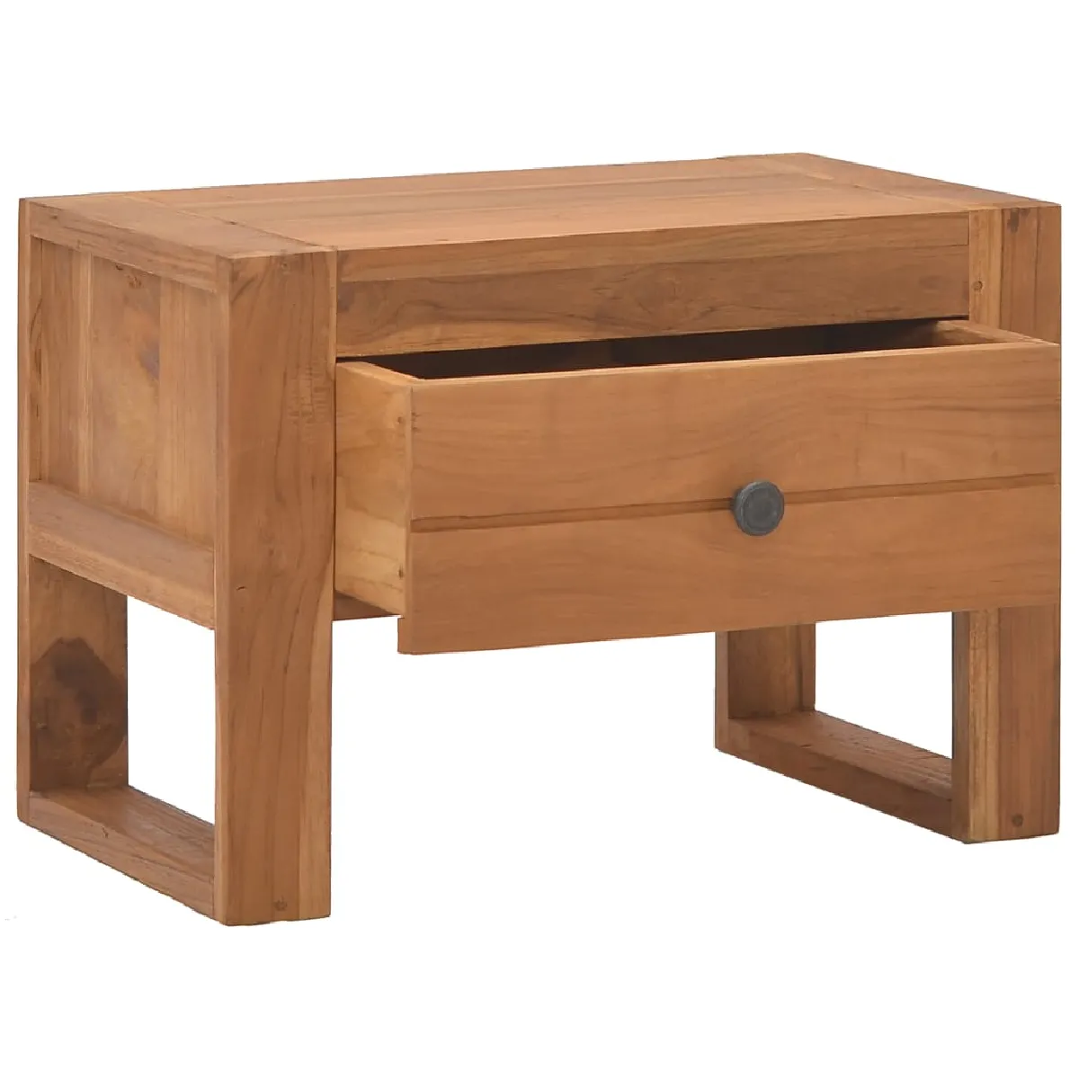 vidaXL Table de chevet - Bois de teck