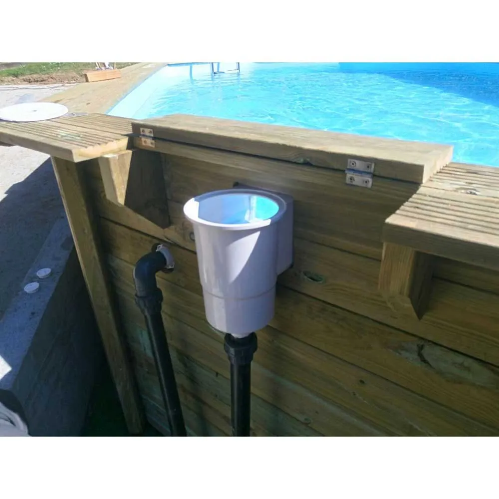 Gre pools Sunbay oval safran 2 620x395x136 cm Aufstellpool aus Holz