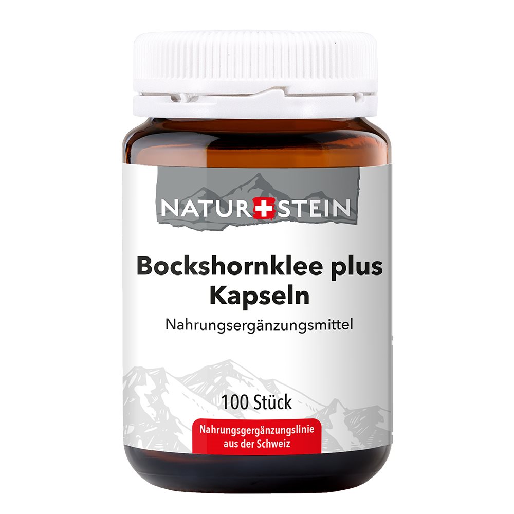 NATURSTEIN Bockshornklee plus<br>100 Stück, Glas, Kapsel