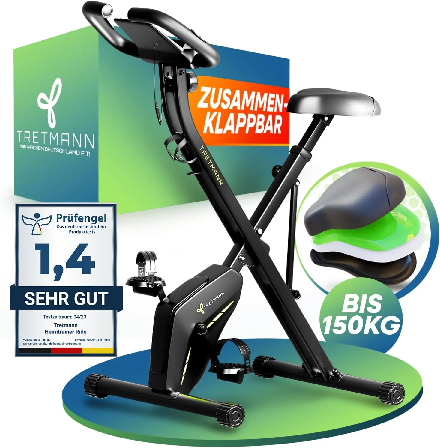 Tretmann Home Trainer Bicycle Folding Set Extra Comfortable