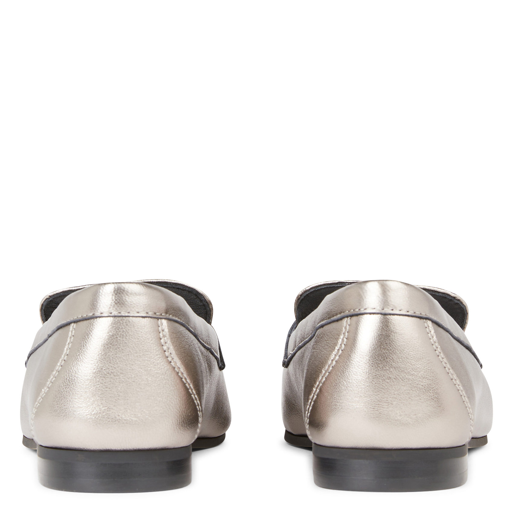 EMEL 01 - Mocassins en cuir métallisé| Argent
