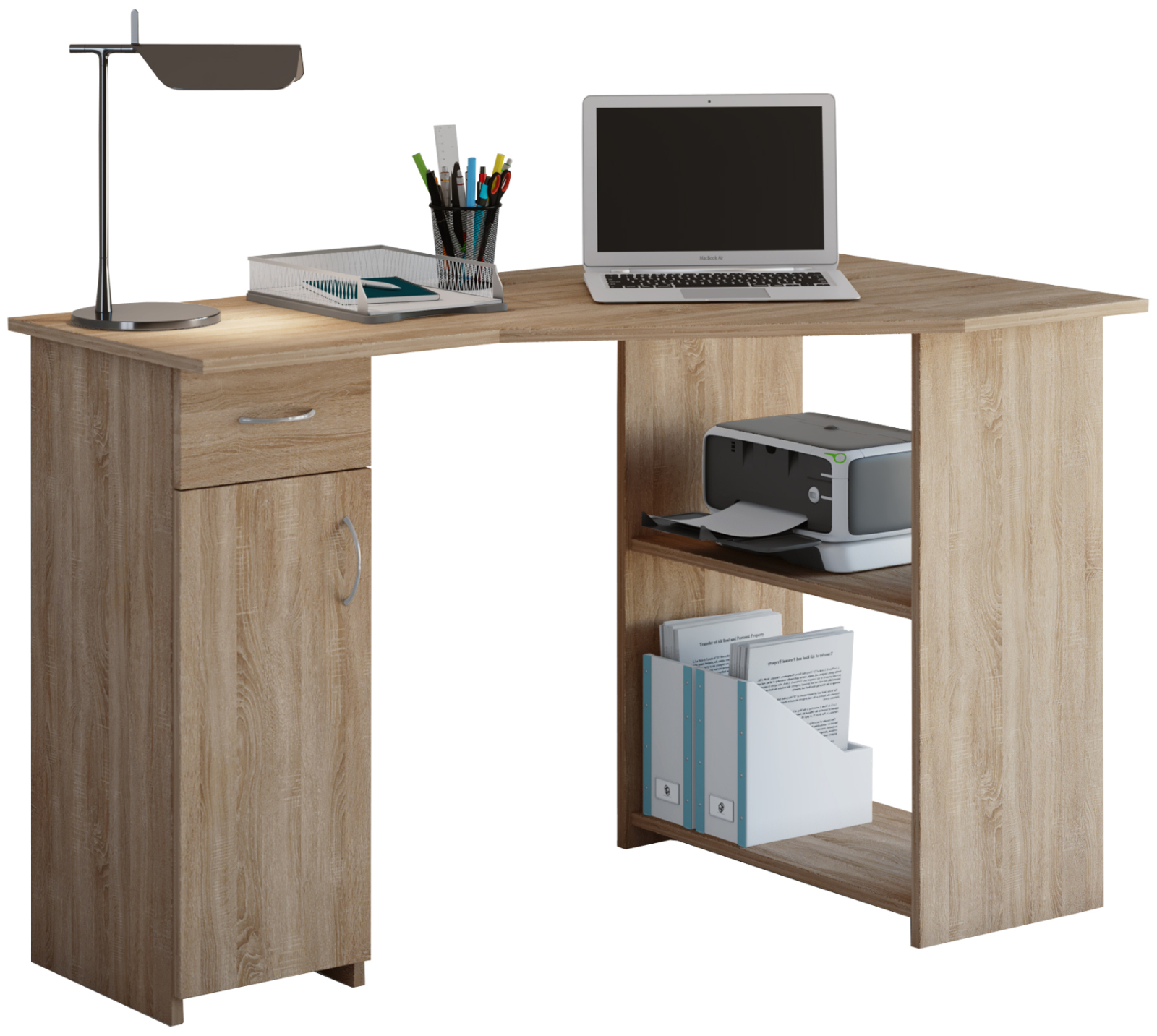 Eck-Schreibtisch LINZIA - Sonoma-Eiche - 118 cm