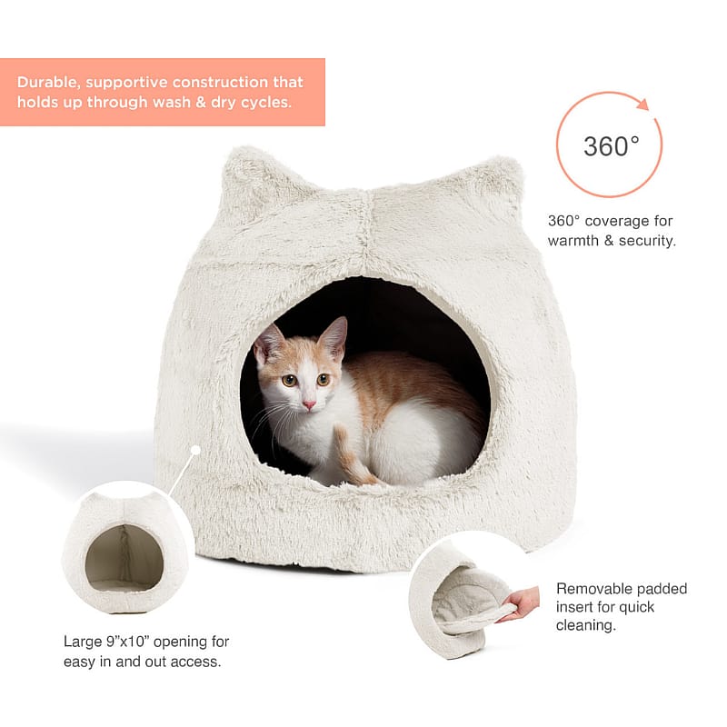 Outward Hound Meow Hut Pluche Kat  | Lichtgrijs | 20339.1