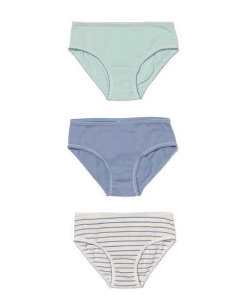 3 slips en coton pour enfant bleu