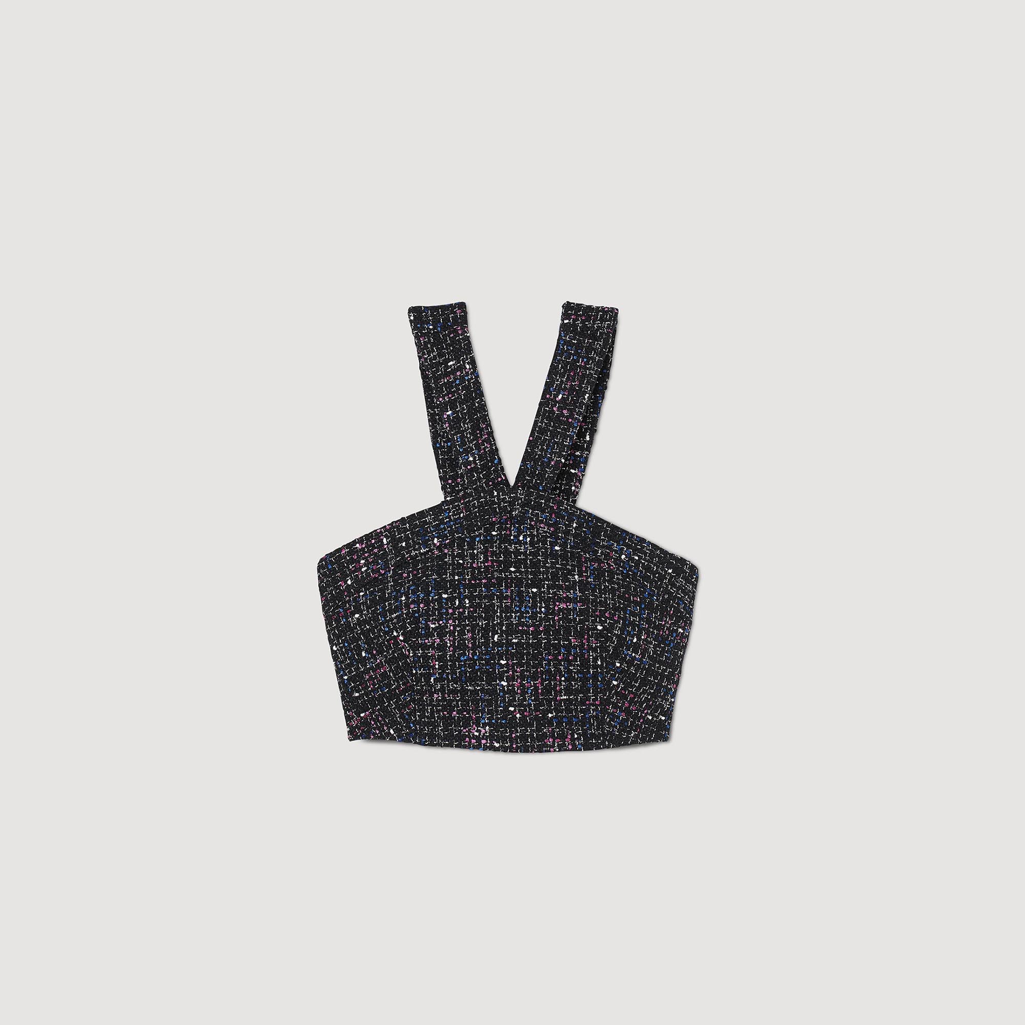 Top bustier en tweed