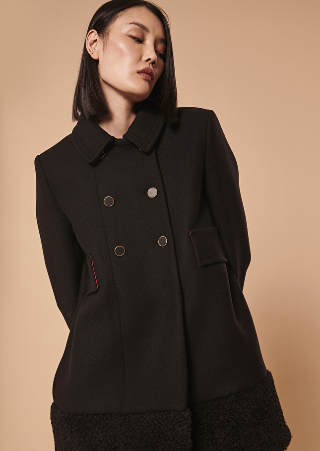 Manteau Mirkonoir en drap caban