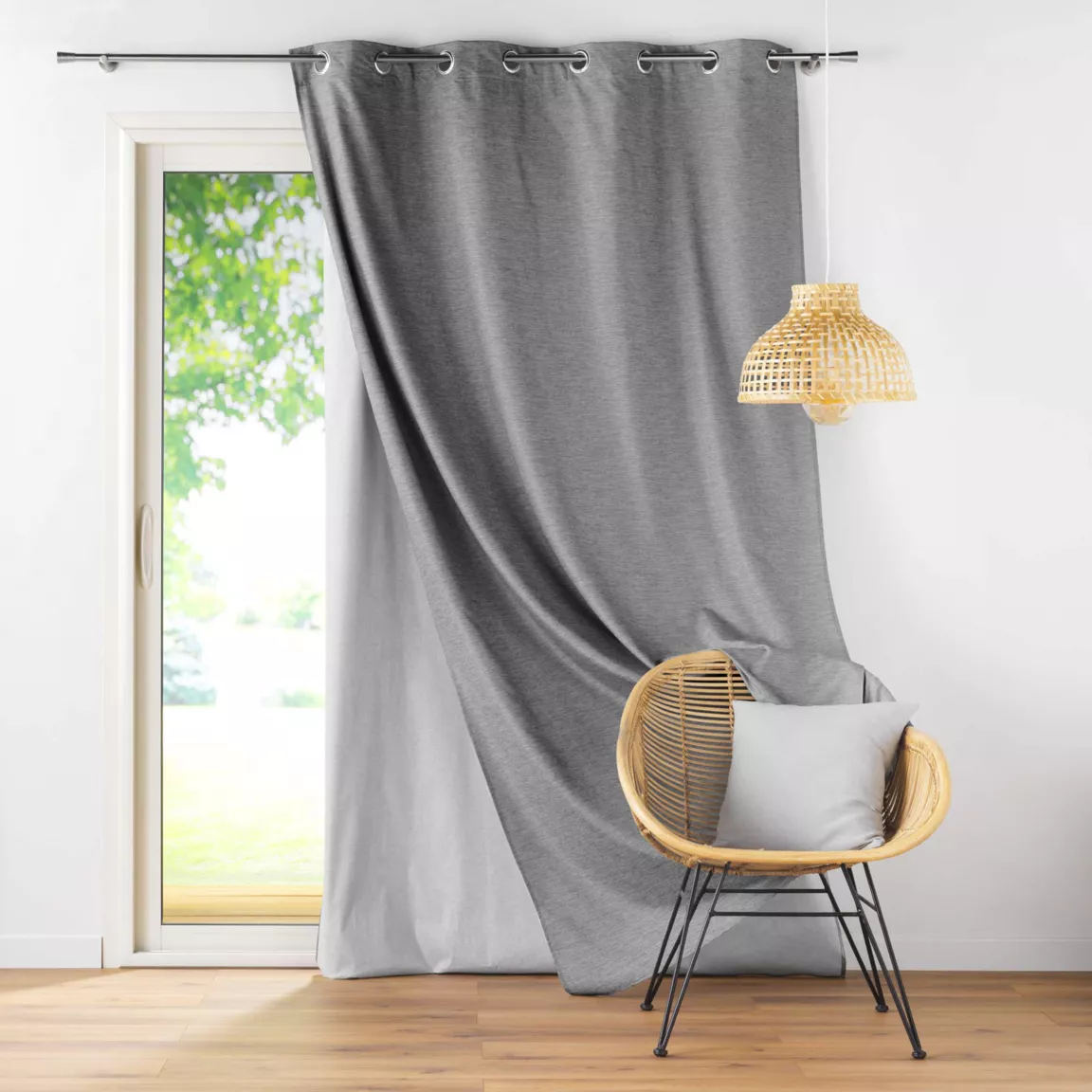 Rideau thermique doublure amovible (140 x 260 cm) Coverline Gris anthracite