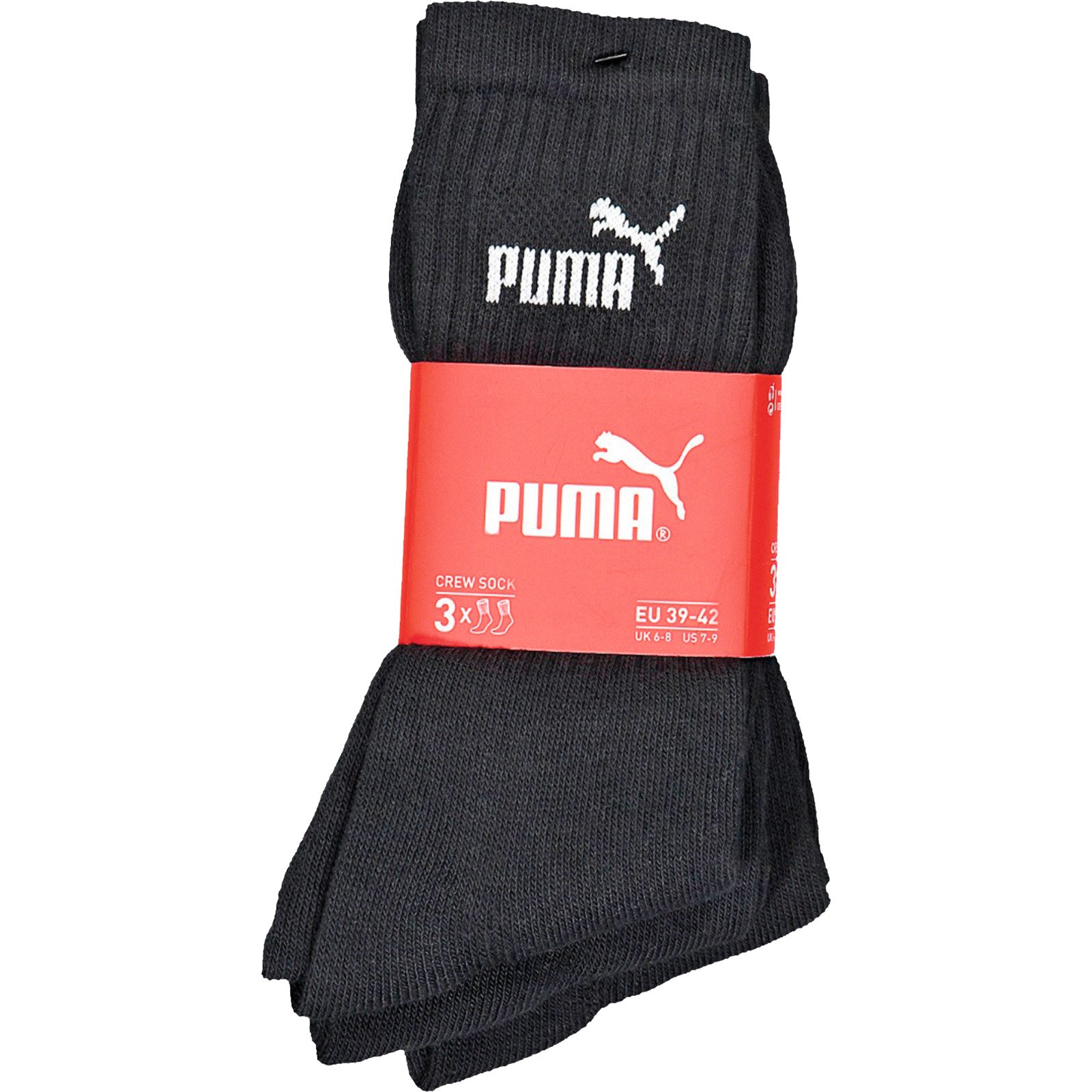 Puma Sportsocken, 3 Paar 39-42, schwarz