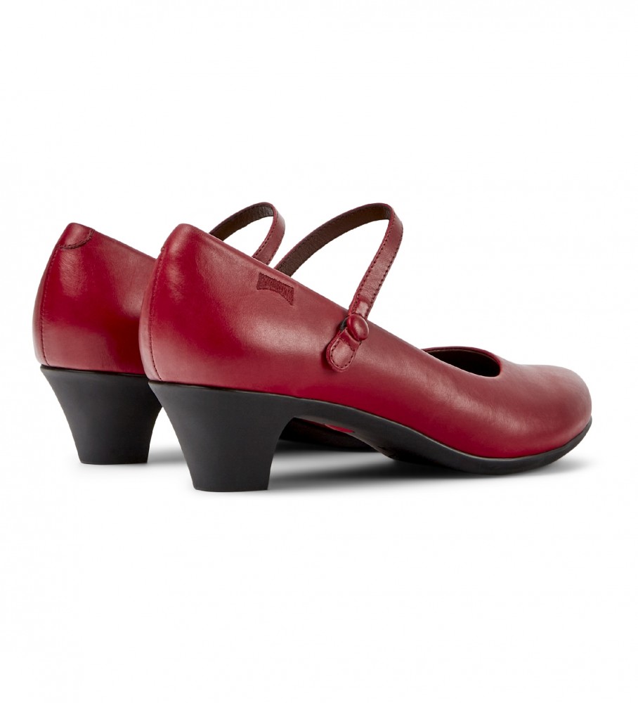 Sapatos Camper Helena Low de couro vermelho