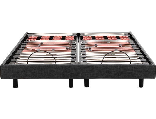 EPEDA - Sommier Electrique 2 x 90 x 200 Escapade Relax 1820D gris fonce