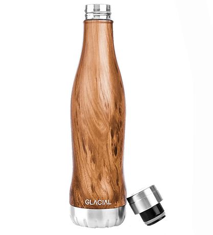 Glacial Thermoflasche - 400 ml - Teakholz