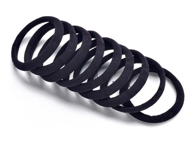 DailyGo Haargummi 3.5 cm 9 Stück, gerade, Schwarz Haargummi