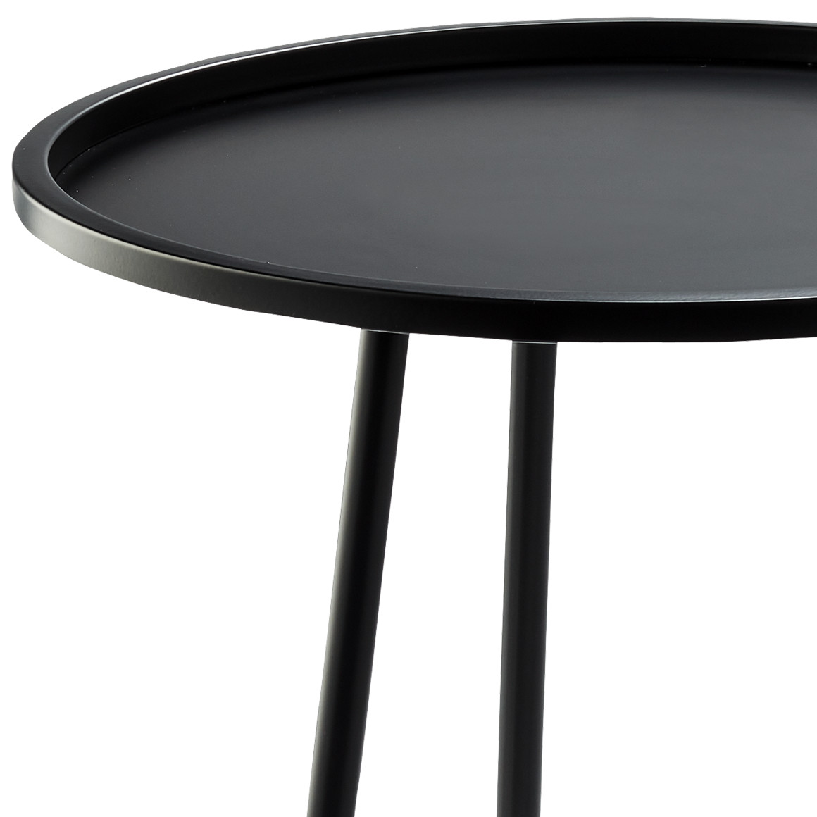 My Home Hoher Beistelltisch aus Metall schwarz