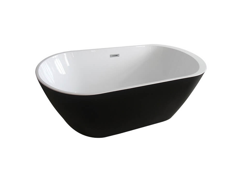Home Deluxe - Vrijstaand bad - Design vrijstaand bad Codo Black - Afmetingen: ca. 170 x 80 x 58 cm - Inhoud: 204 liter - Inclusief complete accessoires