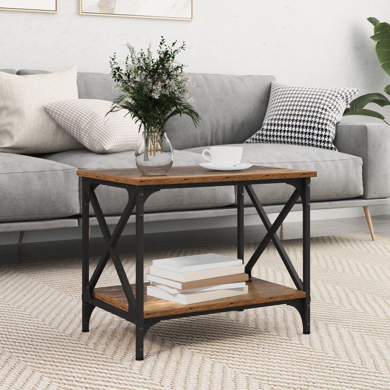 Salontafel - Hout - Staal - Urban Chic - Robuuste Stijl