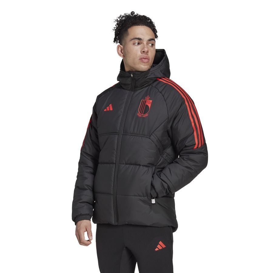Belgique Manteau d'Hiver - Noir/Rouge