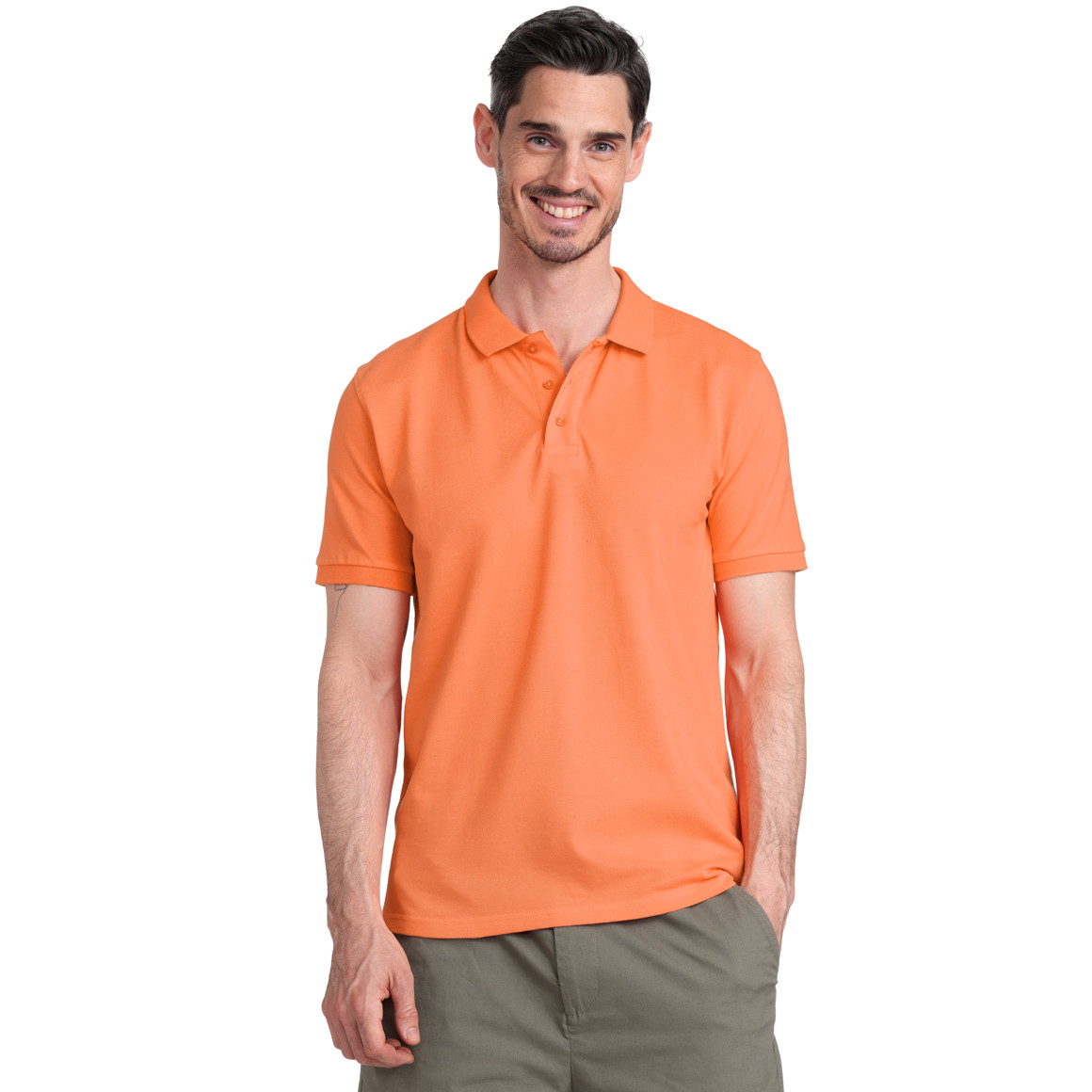 VanVaan Herren Poloshirt in Piqué-Qualität orange
