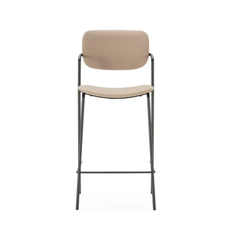 CALICOSY - Set van 2 krukken met zwarte MAIKA - 51x44x66 cm