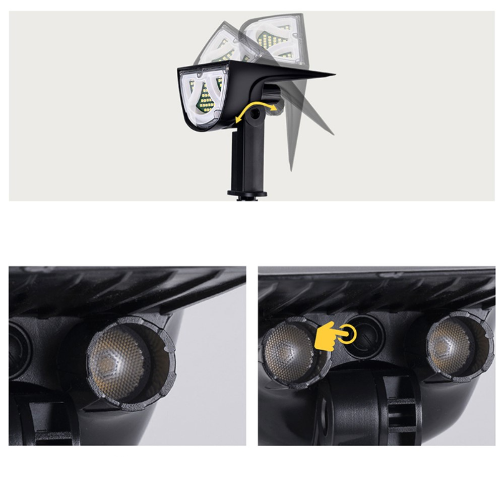 (900Lumen) LED Solar Lampe Outdoor Gartenleuchte mit Dämmerungssensor   Erdspiess (IP65) - Kaltweiss