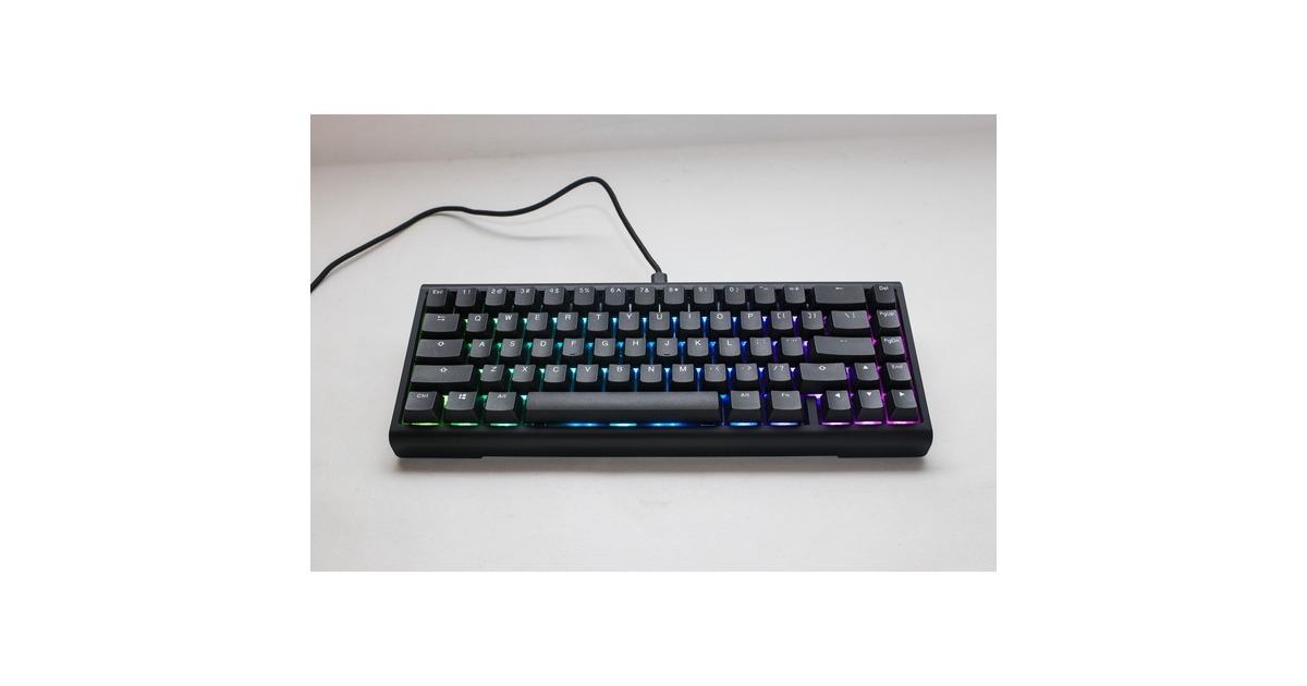 DuckyProjectD Tinker 65 met QMK/VIA, toetsenbord  (Zwart/wit, US lay-out, Cherry MX Brown, RGB led, Double-shot PBT, Hot-swappable, Gasket mount, 65%)