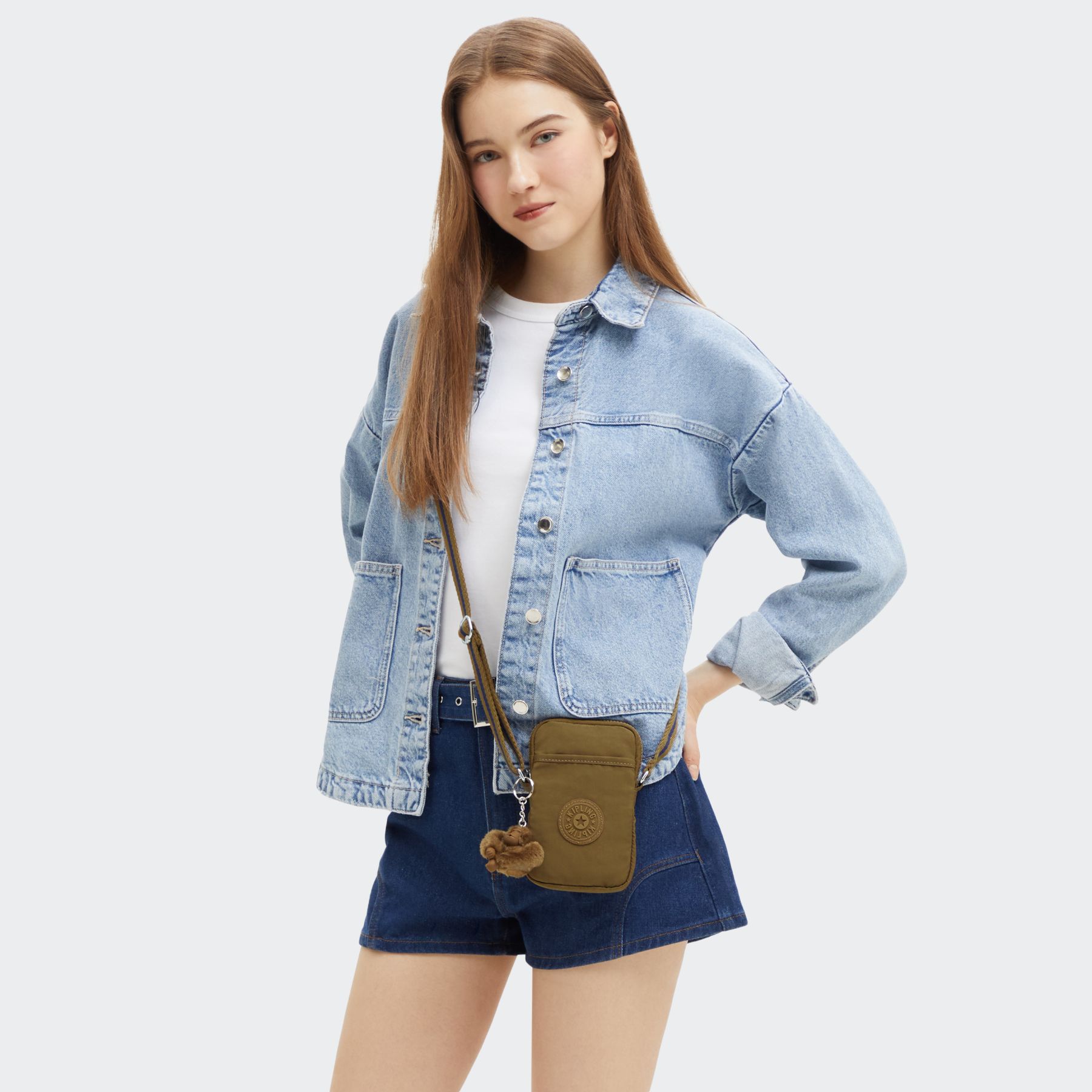 TALLY Sac pour Téléphone avec Bandoulière Ajustable - Dry Laurel