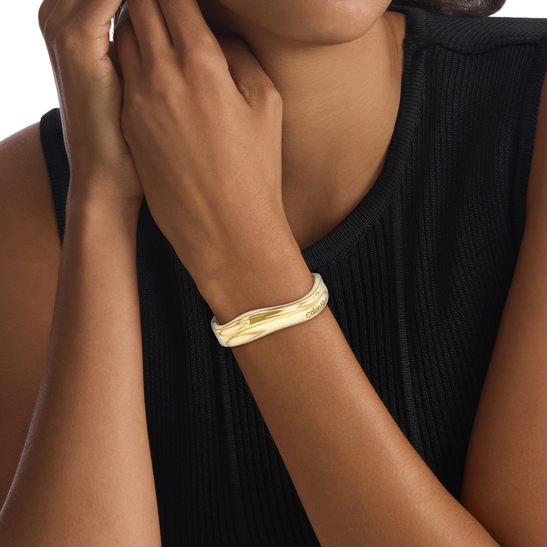 Calvin Klein Armreif ck Reflect schmal Goldig